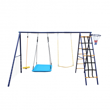 Комплекс уличный игровой с воротами UNIX Fit 7 в 1 Blue - 1